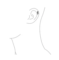 Bling Jewelry Spiritual Guardian Angel Wing Feather Cartilage Ear Lobe Helix Earring Wrap Ear Cuff Clip Black Oxidized Stainless Steel 1 Piece