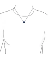Bling Jewelry Petite Delicate 5MM Bezel Set Cz Solitaire Pendant Station Necklace Cubic Zirconia .925 Sterling Silver