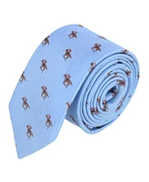 Trafalgar Men's Down The Stretch Racehorse Linen Blend Necktie