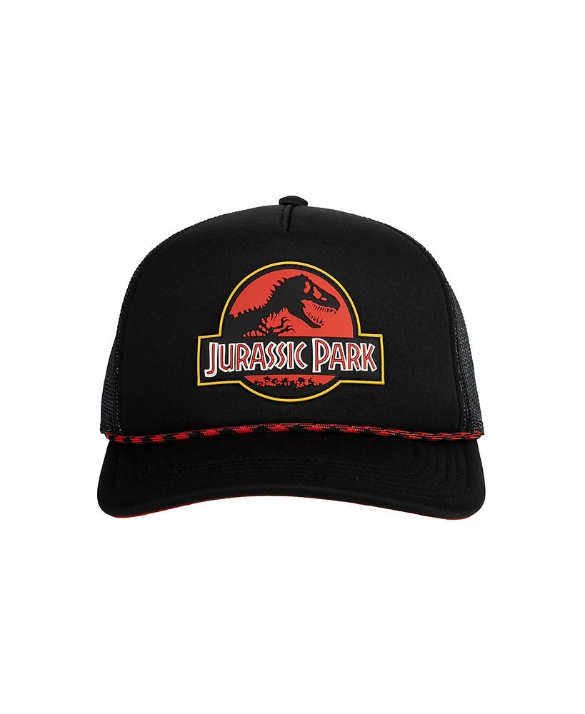 Jurassic Park Men's Logo Black Trucker Hat
