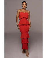 Jluxlabel Women's Casa Blanca Ruffle Dress