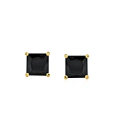 Bling Jewelry Small Cz Cubic Zirconia Square Solitaire Princess Cut Screw Back Cartilage Stud Earrings Sterling Silver 5MM