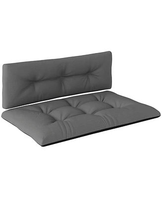 Outsunny 2 Seat Pallet Cushions 3.9 in. Sofa Cushions, Dark