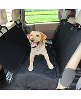 Luxury Pet Car Back Seat Cover: Black