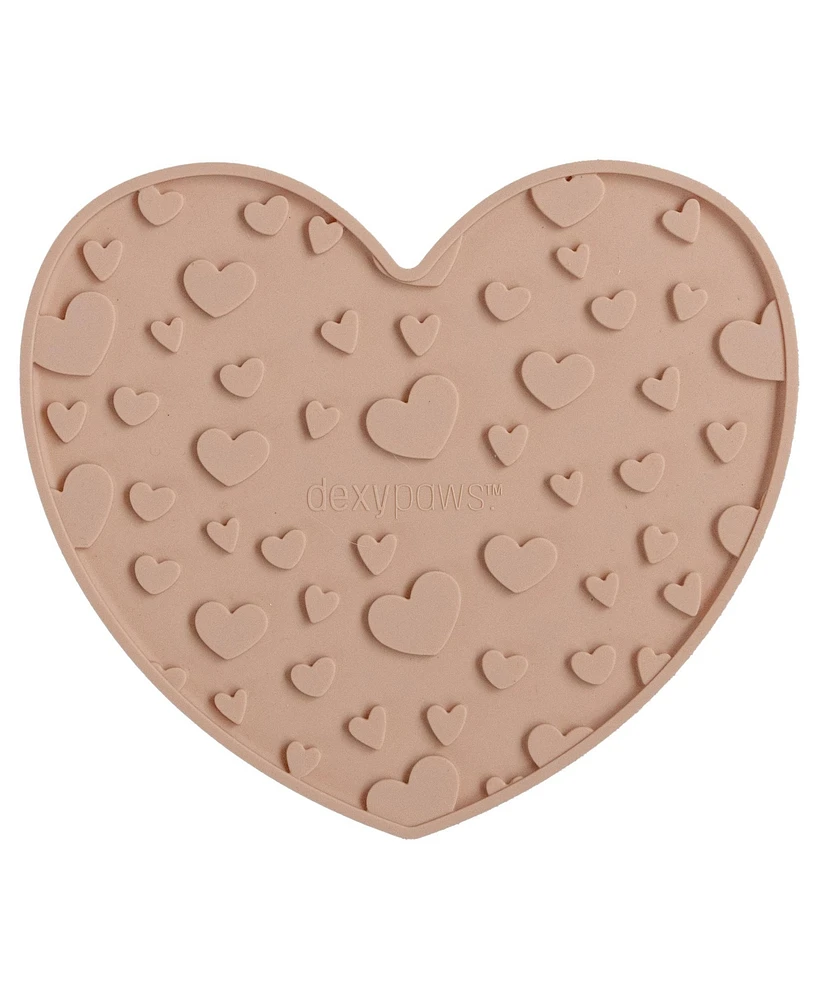 Enrichment Lick Mat: Blush Pink Heart