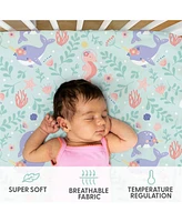 The Peanutshell Ocean Girl Microfiber 4 Pack Crib Sheets