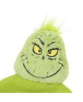 The Grinch Men's Green Beanie With Plush Character Pom