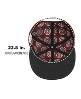 Jujutsu Kaisen Men's 3D Embroidered School Emblem Red & Black Snapback Hat