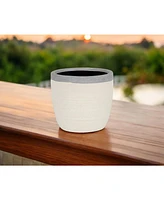 Ceramic Round Pot Planter with Crackle Glaze – Indoor/Outdoor Use