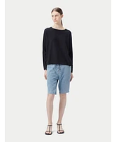 Gobi Cashmere Women's Boatneck Cotton Silk Blend Sweater