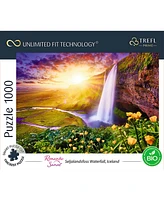 Trefl Prime 1000 Piece Puzzle - Romantic Sunsets Selisalandfoss Water Falls Iceland