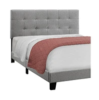Upholstered Bed Frame with Padded Headboard for Bedroom Comfort