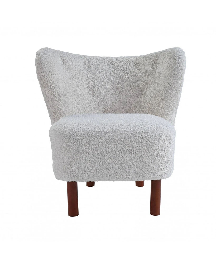 Wingback Chair with Polka Dot Upholstery – Chic and Comfortable