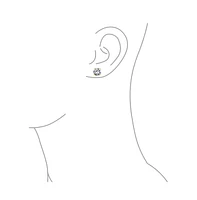Bling Jewelry Classic Round Cubic Zirconia Solitaire Stud Earrings Traditional .925 Sterling Silver Cz Stones Rose Yellow Gold Plated