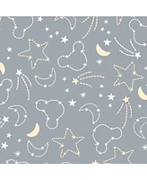 Lambs & Ivy Baby Disney Mickey Mouse Gray/Yellow Celestial Fitted Crib Sheet by