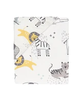 Lambs & Ivy Baby Animal Jungle Soft 100% Cotton Jersey Fitted Crib Sheet