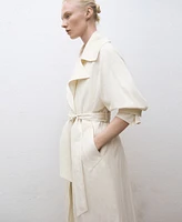 Mango Women's Oversized Lapel Trench Coat