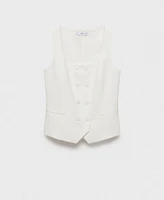 Mango Women's Double-Breasted Suit Vest Jacket