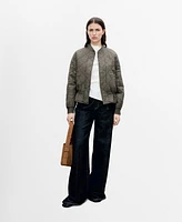 Mango Women's Quilted Bomber Jacket