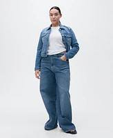 Mango Women's High-Rise Wide Leg Jeans