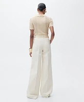 Mango Women's High-Rise Wide Leg Jeans