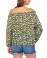 Vince Camuto Women's Floral-Print Off-The-Shoulder Blouse