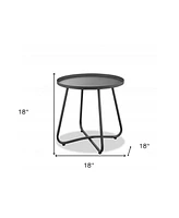 Outdoor Side Table – Rounded Aluminum Design for Patio, Garden & Balcony