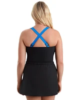 Shape Solver Sport by Mimi Flamingo Women's Runaround Skirted Swimsuit