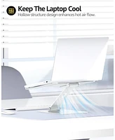 Adjustable Laptop Stand for Desk, Portable Laptop Riser, Aluminum Computer Stand for Laptop Foldable, Ergonomic Laptop Holder for MacBook Air Pro, Del