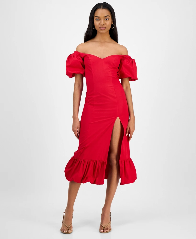 Cindy Castro New York Women's Gabriela Off-the-Shoulder Midi Dress