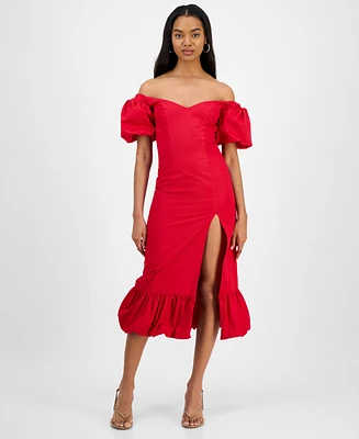 Cindy Castro New York Women's Gabriela Off-the-Shoulder Midi Dress