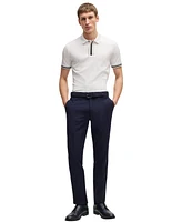 Boss by Hugo Men's Contrast Tipping Interlock-Cotton Polo Shirt