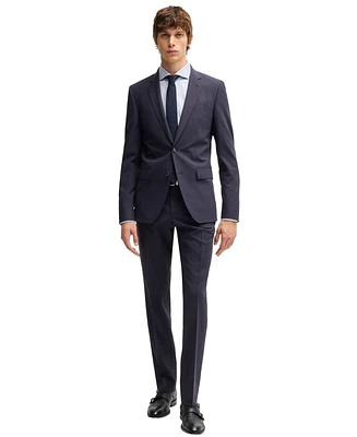 Boss by Hugo Men's Micro-Patterned Stretch Cloth Slim-Fit Suit