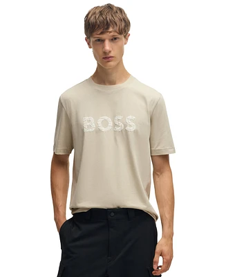 Boss by Hugo Men's Slim-Fit Logo Print Shirt
