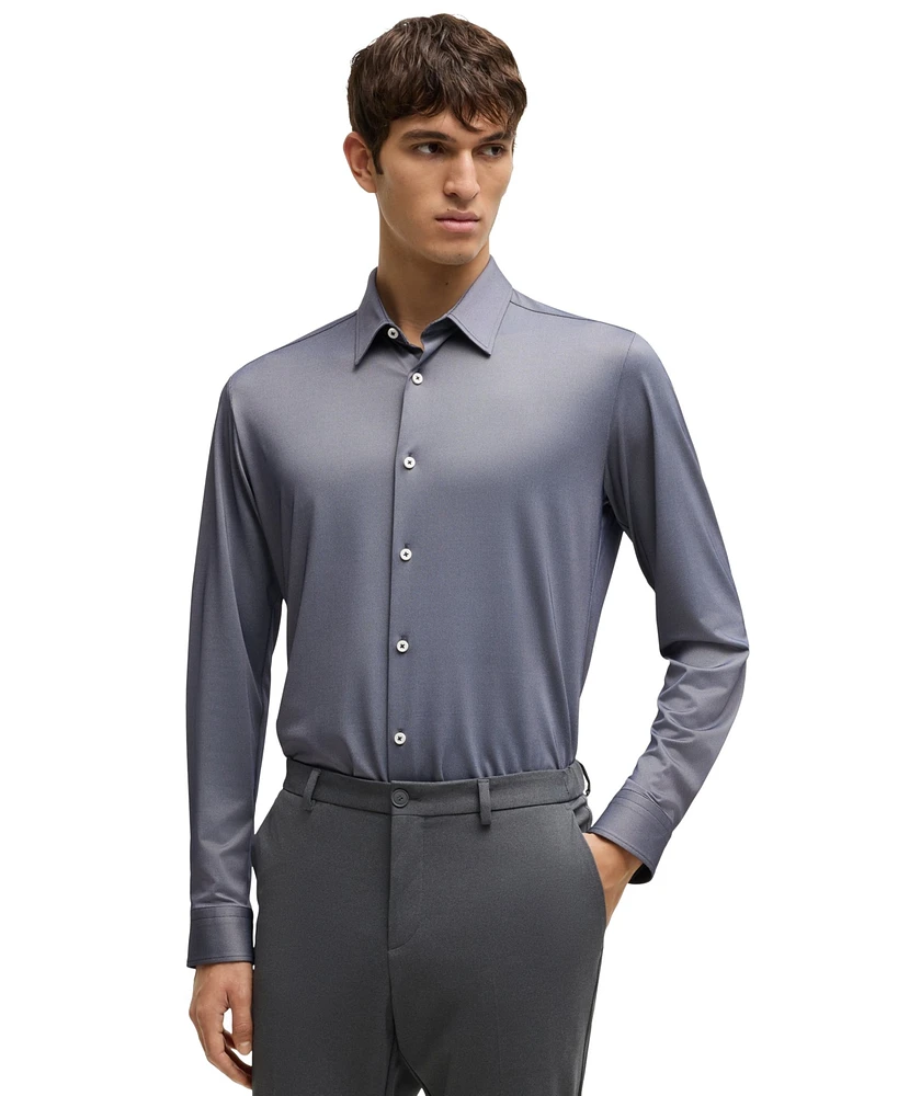 Boss by Hugo Men's Slim-Fit Performance-Stretch Shirt