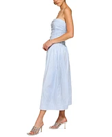 Line & Dot Women's Darra Striped Strapless Midi Dress