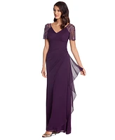 Xscape Petite Embellished Chiffon Gown
