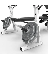 Marcy Olympic Weight Bench, Home Gym Exercise Equipment Workout Machine, White