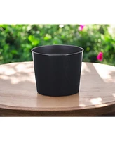 Modern Round Plastic Planter for Home Garden and Patio Decor