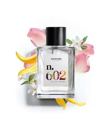 Noteworthy n,602 Eau De Parfum | On the Veranda | Baises Rose, Jasmine, Floral Fragrance
