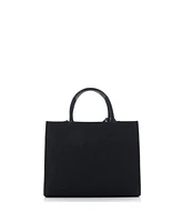 Pre-Owned Versace Small Logo Convertible Tote Studded Canvas