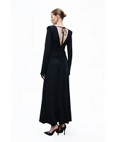 Nocturne Women's Padded Accessory Detailed Maxi Dress