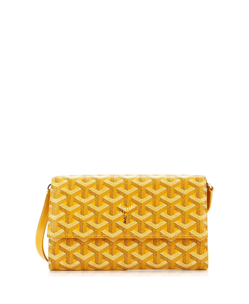 Pre-Owned Goyard Varenne Continental Wallet with Strap Coated Canvas