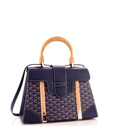 Pre-Owned Goyard Mm Saigon Top Handle Bag Coated Canvas with Leather