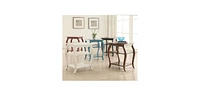 Bow Leg Square End Table for Living Room or Bedroom Decor