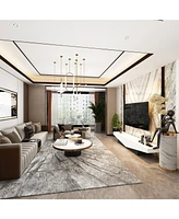 Uniquely designed Tv stand, media console with two drawers, wooden entertainment center