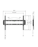 ProMounts Premium Fixed Tv Wall Mount for 37" to 110" TVs Up to 143lbs
