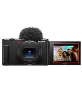 Sony Sony Zv-1 Ii Vlog Camera for Content Creators and Vloggers, Bundle With Extra Battery, Smart Charger With Screen, 64GB Sd Card, Slinger Camera Ba