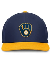 Nike Men's Navy/Gold Milwaukee Brewers Pro Performance Snapback Hat