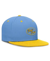 Nike Men's Blue/Yellow Milwaukee Brewers City Connect Patch Performance Fitted Hat